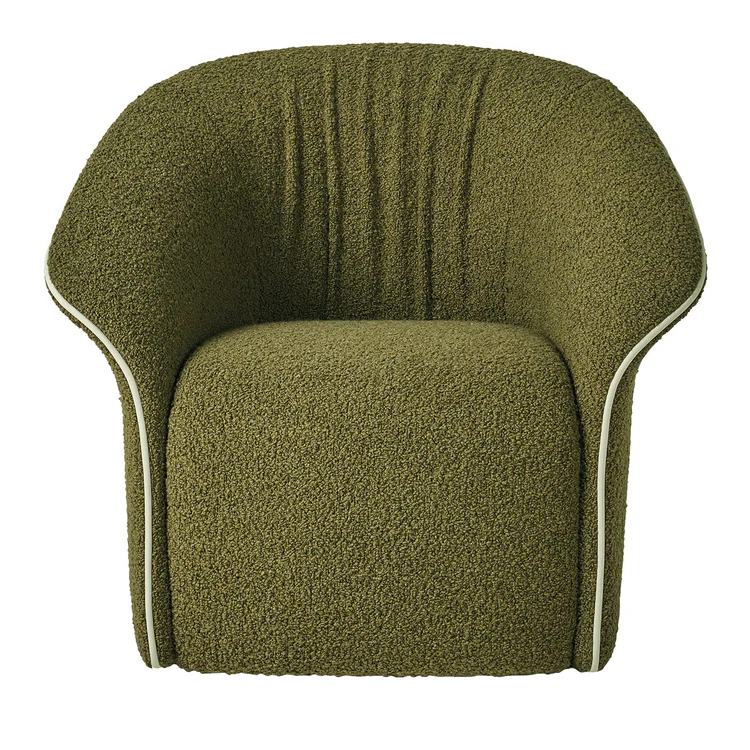 Fulham Green Bouclè Armchair