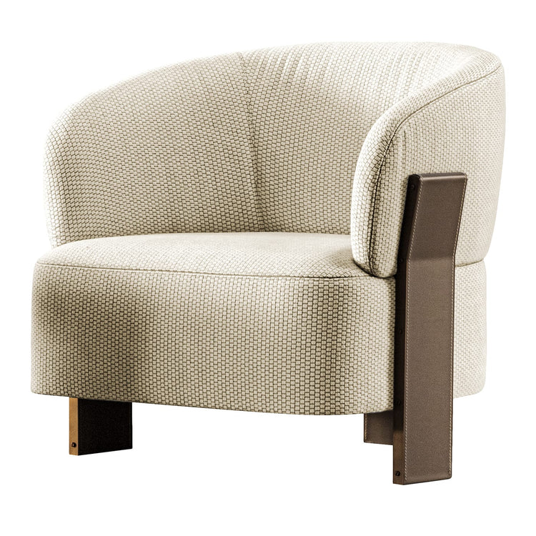 Diamante Glamour Beige Fabric Armchair