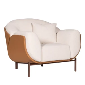 Small Haima with Leatherette Shell Armchair