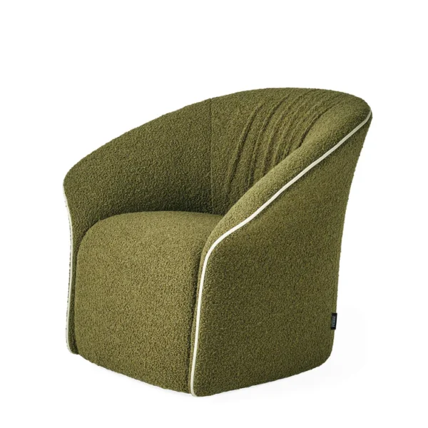 Fulham Green Bouclè Armchair - Image 2