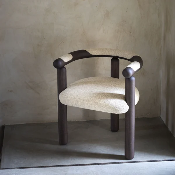 Panda Wood & Fabric Chair - Image 3