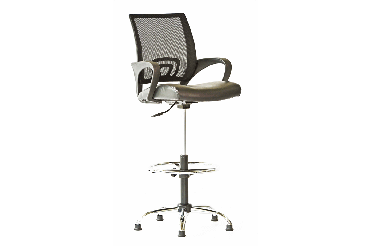 High Counter Office Chair With Floor Guard