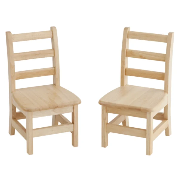 Three-Rung Learning Chairs – Natural Wood Duo - Image 2
